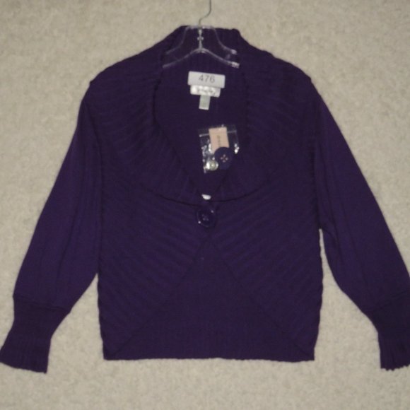 Dress Barn* Women's Long Sleeve Big Button Ribbed Cardigan Sweater Size~ X-Large - Picture 1 of 9